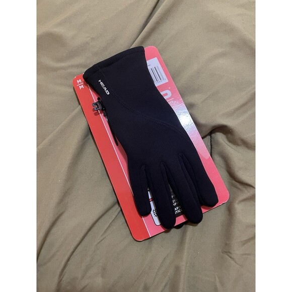 HEAD Women’s Touchscreen Running Gloves Black Size Medium NWT - Picture 1 of 2